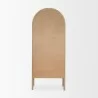 Mercana Callum Light Brown Elm Wood w/ Glass Doors Arched Curio Cabinet Back - Mercana Callum Light Brown Elm Wood w/ Glass Doors Arched Curio Cabinet Back