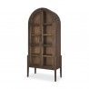 Mercana Teva Two Toned Dark With Light Wood Arched Curio Cabinet