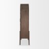 Mercana Teva Two Toned Dark With Light Wood Arched Curio Cabinet Side