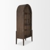 Mercana Teva Two Toned Dark With Light Wood Arched Curio Cabinet