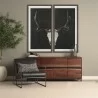 Mercana Stratton Gunmetal With Genuine Aged Black Leather Upholstered Accent Chair - Mercana Stratton Gunmetal With Genuine Aged Black Leather Upholstered Accent Chair