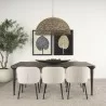 Mercana Suvan 84L Medium Dark Brown Rectangular Wood Dining Table - Mercana Suvan 84L Medium Dark Brown Rectangular Wood Dining Table