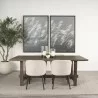 Mercana Suke Medium Brown Rectangular Oak Dining Table - Mercana Suke Medium Brown Rectangular Oak Dining Table