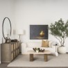 Mercana Symona Travertine and Mango Wood Rectangle Coffee Table 2