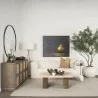 Mercana Symona Travertine and Mango Wood Rectangle Coffee Table 2 - Mercana Symona Travertine and Mango Wood Rectangle Coffee Table 2
