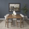 Mercana Suvan 84L Light Brown Rectangular Oak Wood Dining Table