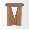 Mercana Tahlia Round Natural Brown Wood With Angled Legs Stool 1