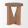 Mercana Tahlia Round Natural Brown Wood With Angled Legs Stool 1 - Mercana Tahlia Round Natural Brown Wood With Angled Legs Stool 1