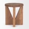 Mercana Tahlia Round Natural Brown Wood With Angled Legs Stool 3