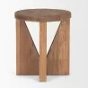 Mercana Tahlia Round Natural Brown Wood With Angled Legs Stool 3 - Mercana Tahlia Round Natural Brown Wood With Angled Legs Stool 3