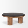 Mercana Tucson Natural Wood With Round Black Oak Top Coffee Table 3