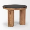 Mercana Tucson Natural Wood With Round Black Oak Top Side Table 3 - Mercana Tucson Natural Wood With Round Black Oak Top Side Table 3