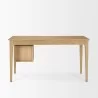 Mercana Tino Light Brown Oak Wood With 4 Drawers Desk 2 - Mercana Tino Light Brown Oak Wood With 4 Drawers Desk 2