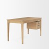 Mercana Tino Light Brown Oak Wood With 4 Drawers Desk 3