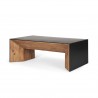 Mercana Tabor Natural Wood With Black Oak Waterfall Coffee Table