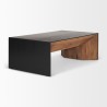 Mercana Tabor Natural Wood With Black Oak Waterfall Coffee Table