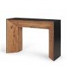 Mercana Tabor Natural Wood With Black Oak Waterfall Console Table