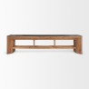 Mercana Tabor Natural Wood With Black Oak Waterwall Media Console Back