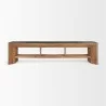 Mercana Tabor Natural Wood With Black Oak Waterwall Media Console Back - Mercana Tabor Natural Wood With Black Oak Waterwall Media Console Back