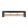 Mercana Tabor Natural Wood With Black Oak Waterwall Media Console Front