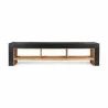 Mercana Tabor Natural Wood With Black Oak Waterwall Media Console Front - Mercana Tabor Natural Wood With Black Oak Waterwall Media Console Front