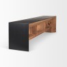 Mercana Tabor Natural Wood With Black Oak Waterwall Media Console