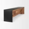 Mercana Tabor Natural Wood With Black Oak Waterwall Media Console - Mercana Tabor Natural Wood With Black Oak Waterwall Media Console