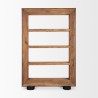 Mercana Tabor Natural Wood With Black Oak Frame Bookcase Back