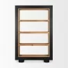 Mercana Tabor Natural Wood With Black Oak Frame Bookcase Front - Mercana Tabor Natural Wood With Black Oak Frame Bookcase Front