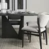 Mercana Tarro 84" Rectangular Textured Black Wood With Geometrical Base Dining Table - Mercana Tarro 84" Rectangular Textured Black Wood With Geometrical Base Dining Table
