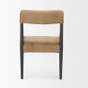 Mercana Toni Dark Brown Wood With Chestnut Leather Dining Chair Back