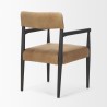 Mercana Toni Dark Brown Wood With Chestnut Leather Dining Chair 1
