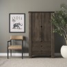 Mercana Toni Dark Brown Wood With Chestnut Leather Dining Chair Front