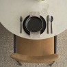 Mercana Toni Dark Brown Wood With Chestnut Leather Dining Chair Top