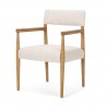 Mercana Toni Light Brown Nettlewood With Cream Heathered Performance Fabric Dining Chair 1
