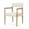 Mercana Toni Light Brown Nettlewood With Cream Heathered Performance Fabric Dining Chair 1 - Mercana Toni Light Brown Nettlewood With Cream Heathered Performance Fabric Dining Chair 1