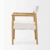 Mercana Toni Light Brown Nettlewood With Cream Heathered Performance Fabric Dining Chair Side - Mercana Toni Light Brown Nettlewood With Cream Heathered Performance Fabric Dining Chair Side