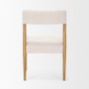 Mercana Toni Light Brown Nettlewood With Cream Heathered Performance Fabric Dining Chair Back