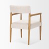 Mercana Toni Light Brown Nettlewood With Cream Heathered Performance Fabric Dining Chair