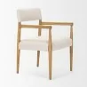 Mercana Toni Light Brown Nettlewood With Cream Heathered Performance Fabric Dining Chair - Mercana Toni Light Brown Nettlewood With Cream Heathered Performance Fabric Dining Chair