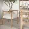 Mercana Toni Light Brown Nettlewood With Cream Heathered Performance Fabric Dining Chair - Mercana Toni Light Brown Nettlewood With Cream Heathered Performance Fabric Dining Chair