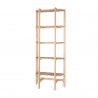 Mercana Taylin Light Brown Solid Wood Open Bookshelf 1