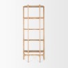 Mercana Taylin Light Brown Solid Wood Open Bookshelf Front