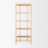 Mercana Taylin Light Brown Solid Wood Open Bookshelf 2