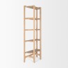 Mercana Taylin Light Brown Solid Wood Open Bookshelf 3