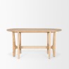 Mercana Taylin Light Brown Solid Wood Desk Front
