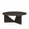 Mercana Tarro Brown Wood With Triangle Legs Coffee Table Side