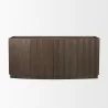 Mercana Swanson Dark Brown Wooden Scalloped Sideboard Front - Mercana Swanson Dark Brown Wooden Scalloped Sideboard Front