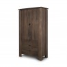 Mercana Wallen Solid Dark Brown Wood Curio Cabinet 1