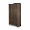 Mercana Wallen Solid Dark Brown Wood Curio Cabinet 1 - Mercana Wallen Solid Dark Brown Wood Curio Cabinet 1